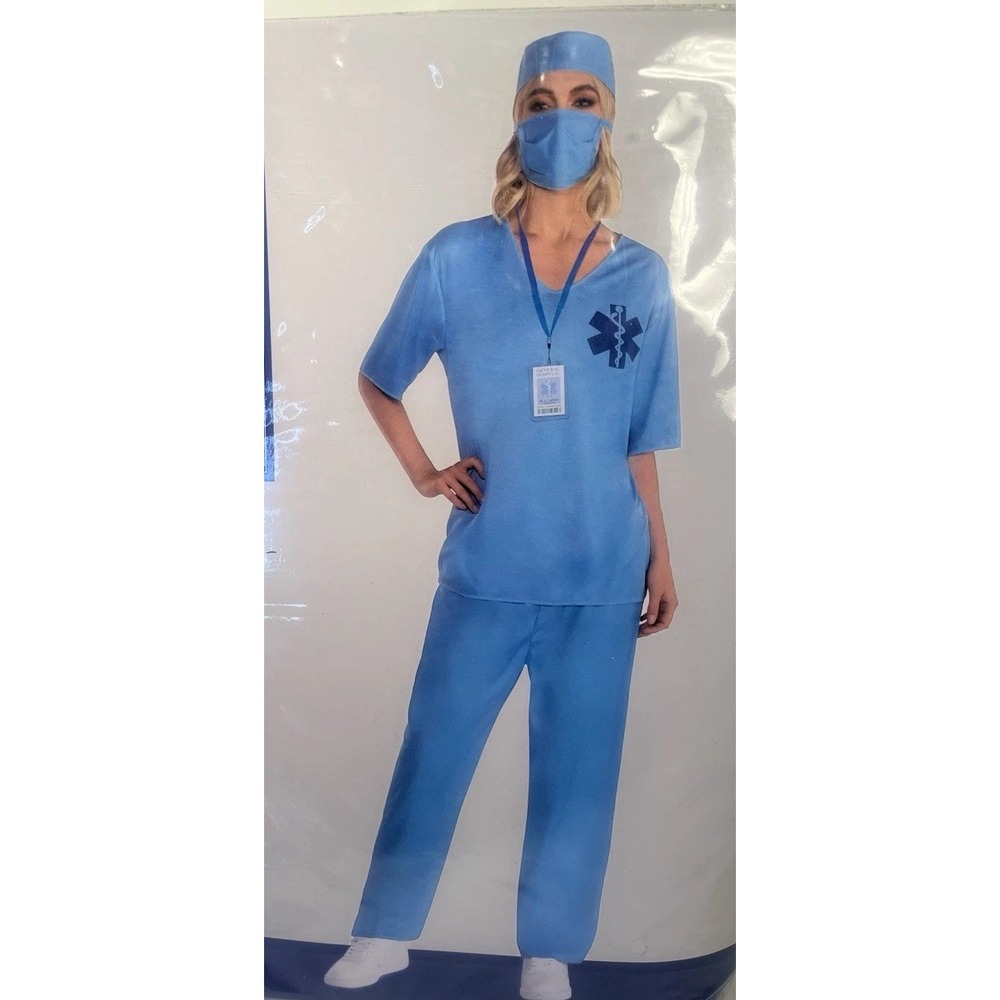 Women's Doctor Nurse Surgeon Costume Standard Size Fits Up to 12 Halloween NEW